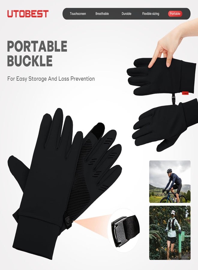UTOBEST Winter Gloves for Women Men, Touchscreen Thermal Gloves Cold Weather Warm Windproof Non-Slip Insulated Gloves for Running, Cycling, Biking & Outdoor Sports Black XL - Image 5
